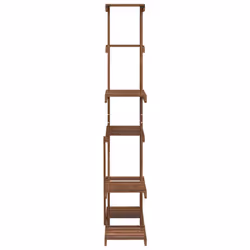 vidaXL Flower Stand Plant Stand Flower Pot Holder Planter Rack Solid Wood Fir - brown, 75 x 25 x 140.5 cm/without wheels - Additional view 4
