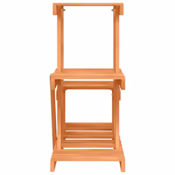 vidaXL Flower Stand Plant Stand Flower Pot Holder Planter Rack Solid Wood Fir - light brown, 58 x 25 x 51 cm/without wheels - Additional view 4