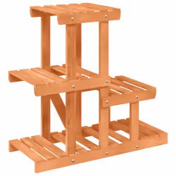 vidaXL Flower Stand Plant Stand Flower Pot Holder Planter Rack Solid Wood Fir - light brown, 58 x 25 x 51 cm/without wheels - Additional view 5