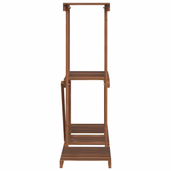 vidaXL Flower Stand Plant Stand Flower Pot Holder Planter Rack Solid Wood Fir - brown, 81 x 25 x 75.5 cm/without wheels - Additional view 4