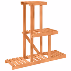 vidaXL Flower Stand Plant Stand Flower Pot Holder Planter Rack Solid Wood Fir - light brown, 81 x 25 x 75.5 cm/without wheels - Additional view 5