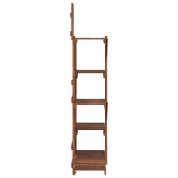 vidaXL Flower Stand Plant Stand Flower Pot Holder Planter Rack Solid Wood Fir - brown, 60 x 25 x 130 cm/without wheels - Additional view 4