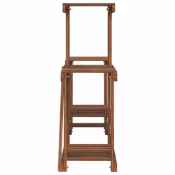 vidaXL Flower Stand Plant Stand Flower Pot Holder Planter Rack Solid Wood Fir - brown, 90 x 25 x 73.5 cm/without wheels - Additional view 4