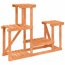 vidaXL Flower Stand Plant Stand Flower Pot Holder Planter Rack Solid Wood Fir - light brown, 90 x 25 x 73.5 cm/without wheels - Additional view 5