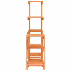 vidaXL Flower Stand Plant Stand Flower Pot Holder Planter Rack Solid Wood Fir - light brown, 25 x 95 x 96 cm/without wheels - Additional view 4