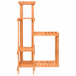 vidaXL Flower Stand Plant Stand Flower Pot Holder Planter Rack Solid Wood Fir - light brown, 62.5 x 61.5 x 101.5 cm/without wheels - Additional view 4