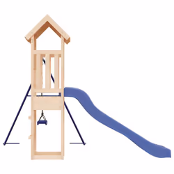 vidaXL Playhouse Outdoor Climbing Frame Patio with Slide Swing Solid Wood Pine - solid pinewood - Additional view 4
