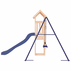 vidaXL Playhouse Outdoor Climbing Frame Patio with Slide Swing Solid Wood Pine - solid pinewood - Additional view 5