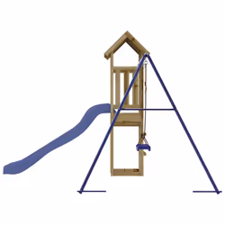 vidaXL Playhouse Outdoor Climbing Frame Patio with Slide Swing Solid Wood Pine - solid impregnated pinewood - Additional view 5