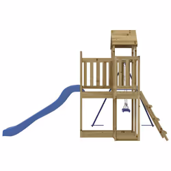 vidaXL Outdoor Playset Wooden Playground Set Kids Swing Set Solid Wood - solid impregnated pinewood - Additional view 4