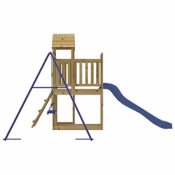 vidaXL Outdoor Playset Wooden Playground Set Kids Swing Set Solid Wood - solid impregnated pinewood - Additional view 5