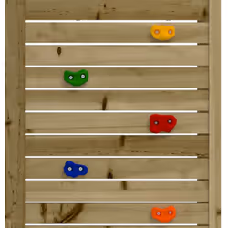 vidaXL Playhouse Climbing Frame with Slide Swing Rockwall Kids Solid Wood Pine - solid impregnated pinewood - Additional view 7