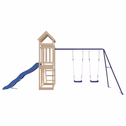 vidaXL Outdoor Playset Wooden Playground Set Swing Set Impregnated Wood Pine - solid pinewood - Additional view 6