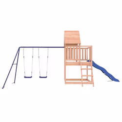 vidaXL Outdoor Playset Wooden Playground Set Kids Swing Set Solid Wood Pine - solid douglas wood - Additional view 6