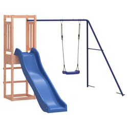 vidaXL Outdoor Playset Wooden Playground Set Kids Swing Set Solid Wood Pine - solid douglas wood