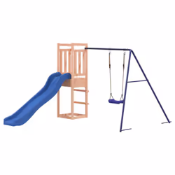 vidaXL Outdoor Playset Wooden Playground Set Kids Swing Set Solid Wood Pine - solid douglas wood