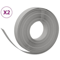 vidaXL Garden Edging Patio Lawn Edging Garden Border Rolls 5 pcs Polyethylene - grey, 20 x 0.1 m