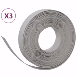 vidaXL Garden Edging Patio Lawn Edging Garden Border Rolls 5 pcs Polyethylene - grey, 30 x 0.1 m