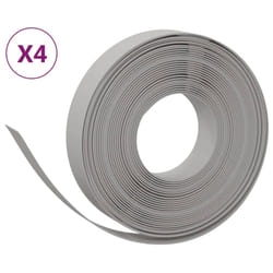 vidaXL Garden Edging Patio Lawn Edging Garden Border Rolls 5 pcs Polyethylene - grey, 40 x 0.1 m