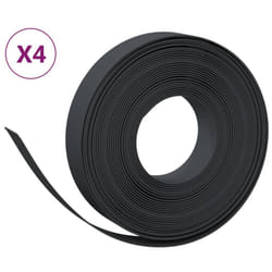 vidaXL Garden Edging Patio Lawn Edging Garden Border Rolls 5 pcs Polyethylene - black, 40 x 0.1 m