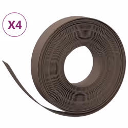 vidaXL Garden Edging Patio Lawn Edging Garden Border Rolls 5 pcs Polyethylene - brown, 40 x 0.1 m