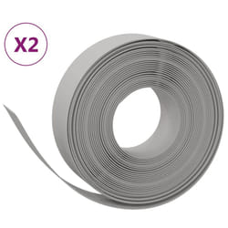 vidaXL Garden Edging Patio Lawn Edging Garden Border Rolls 5 pcs Polyethylene - grey, 20 x 0.15 m