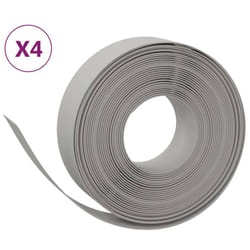 vidaXL Garden Edging Patio Lawn Edging Garden Border Rolls 5 pcs Polyethylene - grey, 40 x 0.15 m