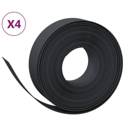 vidaXL Garden Edging Patio Lawn Edging Garden Border Rolls 5 pcs Polyethylene - black, 40 x 0.15 m