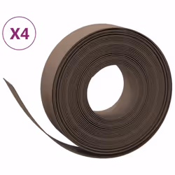 vidaXL Garden Edging Patio Lawn Edging Garden Border Rolls 5 pcs Polyethylene - brown, 40 x 0.15 m