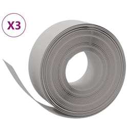 vidaXL Garden Edging Patio Lawn Edging Garden Border Rolls 5 pcs Polyethylene - grey, 30 x 0.2 m