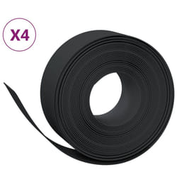 vidaXL Garden Edging Patio Lawn Edging Garden Border Rolls 5 pcs Polyethylene - black, 40 x 0.2 m