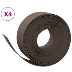 vidaXL Garden Edging Patio Lawn Edging Garden Border Rolls 5 pcs Polyethylene - brown, 40 x 0.2 m