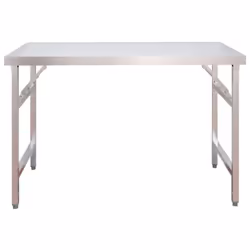 vidaXL Kitchen Work Table with Overshelf Stainless Steel 120x60x115/145 cm - 120 x 60 x 115 cm - Additional view 4