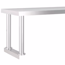 vidaXL Kitchen Work Table with Overshelf Stainless Steel 120x60x115/145 cm - 120 x 60 x 115 cm - Additional view 8