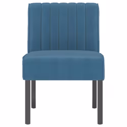 vidaXL Slipper Chair Accent Chair Living Room Upholstered Sofa Chair Velvet - blue