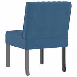 vidaXL Slipper Chair Accent Chair Living Room Upholstered Sofa Chair Velvet - blue - Additional view 4