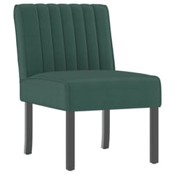 vidaXL Slipper Chair Accent Chair Living Room Upholstered Sofa Chair Velvet - dark green