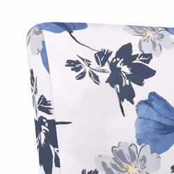 vidaXL Slipper Chair Accent Chair Fabric Chair Sofa Chair Blue Flower Fabric - Additional view 5