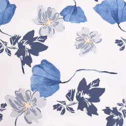 vidaXL Slipper Chair Accent Chair Fabric Chair Sofa Chair Blue Flower Fabric - Additional view 6