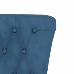 vidaXL High Back Chair Sofa Chair Living Room Seat Chair Velvet Button Design - blue - Additional view 5