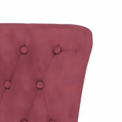 vidaXL High Back Chair Sofa Chair Living Room Seat Chair Velvet Button Design - wine red - Additional view 5