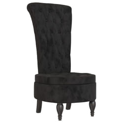vidaXL High Back Chair Sofa Chair Living Room Seat Chair Velvet Button Design - black