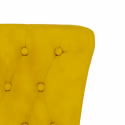 vidaXL High Back Chair Sofa Chair Living Room Seat Chair Velvet Button Design - yellow - Additional view 5