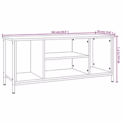 vidaXL TV Cabinet TV Stand TV Unit Media Cabinet Sideboard Engineered Wood - smoked oak - Additional view 8