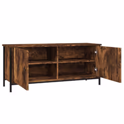 vidaXL TV Cabinet TV Stand Sideboard Media Cabinet with Doors Engineered Wood - smoked oak, 102 x 35 x 45 cm - Additional view 5