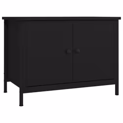 VidaXL 826295, Black, Wood, Steel, 600 mm, 350 mm, 450 mm, 1 pc(s)
