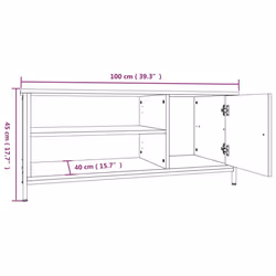 vidaXL TV Cabinet TV Stand Sideboard Media Cabinet TV Unit Engineered Wood - smoked oak - Additional view 9