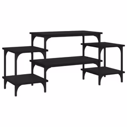 VidaXL 826315, Black, Wood, Steel, 1170 mm, 350 mm, 520 mm, 1 pc(s)