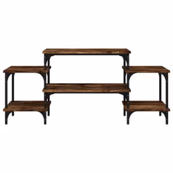 vidaXL TV Cabinet Engineered Wood TV Console Media Unit TV Unit Hifi Cabinet - smoked oak, 117 x 35 x 52 cm - Additional view 4