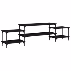 VidaXL 826325, Black, Wood, Steel, 1970 mm, 350 mm, 520 mm, 1 pc(s)